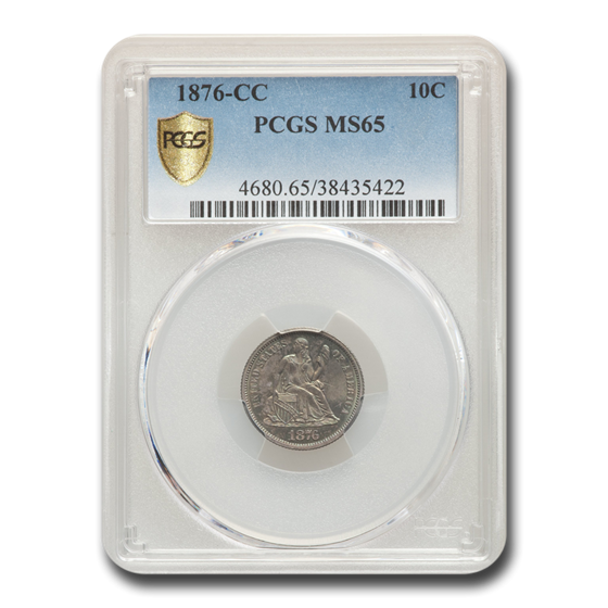 1876-CC Liberty Seated Dime MS-65 PCGS 1876-CC Liberty Seated Dime MS-65 PCGS