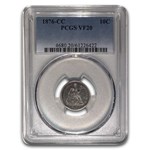 1876-CC Liberty Seated Dime VF-20 PCGS
