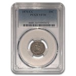 1876-CC Liberty Seated Dime VF-30 PCGS