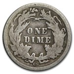 1876-CC Liberty Seated Dime VF
