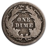 1876-CC Liberty Seated Dime VG