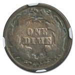 1876-CC Liberty Seated Dime XF-40 NGC