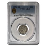 1876-CC Liberty Seated Dime XF-40 PCGS