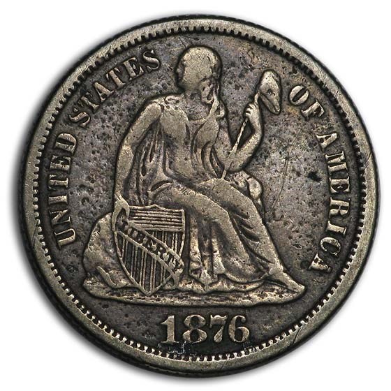 1876-CC Liberty Seated Dime XF 1876-CC Liberty Seated Dime XF
