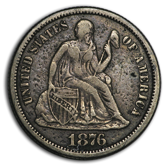 1876-CC Liberty Seated Dime XF 1876-CC Liberty Seated Dime XF