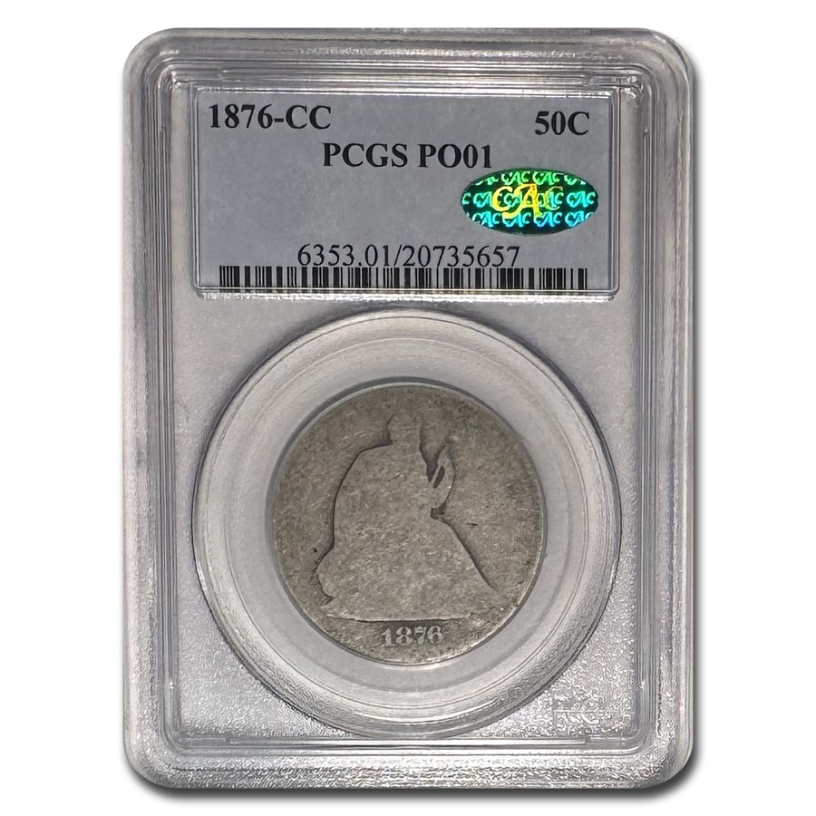 1876-CC Liberty Seated Half Dollar Poor-1 PCGS CAC