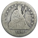 1876-CC Liberty Seated Quarter AG