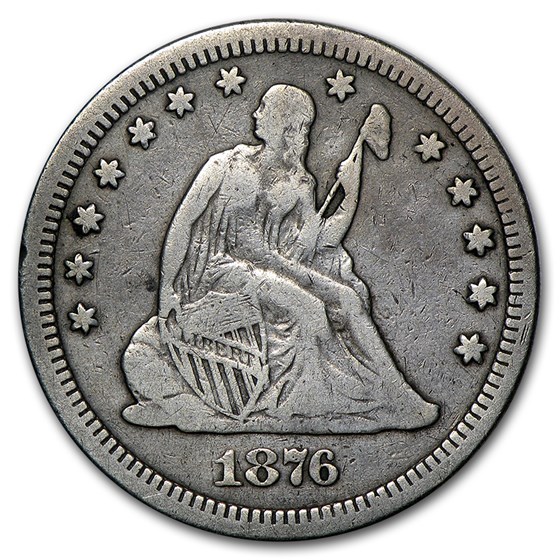 1876-CC Liberty Seated Quarter Fine 1876-CC Liberty Seated Quarter Fine