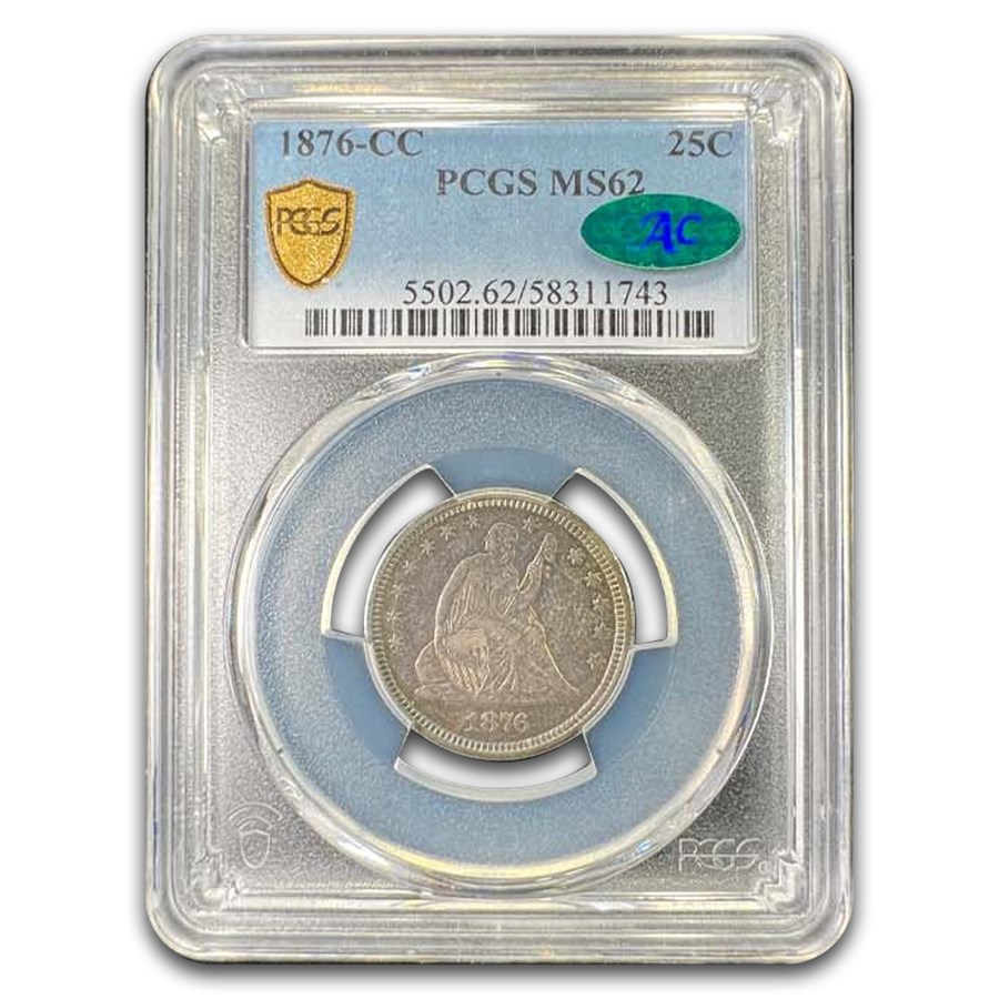 1876-CC Liberty Seated Quarter MS-62 PCGS CAC