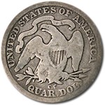 1876-CC Liberty Seated Quarter VG
