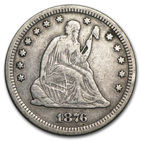 1876-CC Liberty Seated Quarter XF 1876-CC Liberty Seated Quarter XF