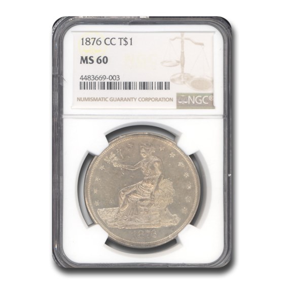 1876-CC Trade Dollar MS-60 NGC 1876-CC Trade Dollar MS-60 NGC