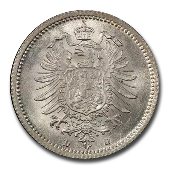1876-D Germany Silver 20 Pfennig MS-65 PCGS 1876-D Germany Silver 20 Pfennig MS-65 PCGS