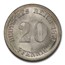 1876-D Germany Silver 20 Pfennig MS-65 PCGS