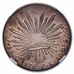 1876-Go FR Mexico Silver 8 Reales MS-62 NGC