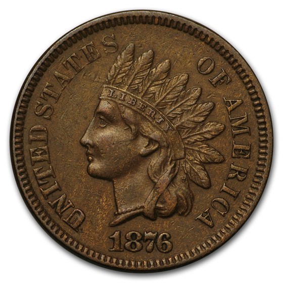 1876 Indian Head Cent AU 1876 Indian Head Cent AU