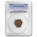 1876 Indian Head Cent MS-63 PCGS (Brown)
