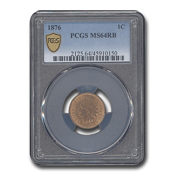 1876 Indian Head Cent MS-64 PCGS (Red/Brown) 1876 Indian Head Cent MS-64 PCGS (Red/Brown)