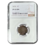 1876 Indian Head Cent PF-65 NGC (Brown)