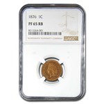 1876 Indian Head Cent PF-65 NGC (Red/Brown)