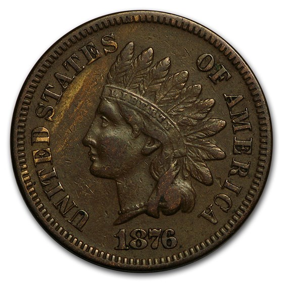 1876 Indian Head Cent VF