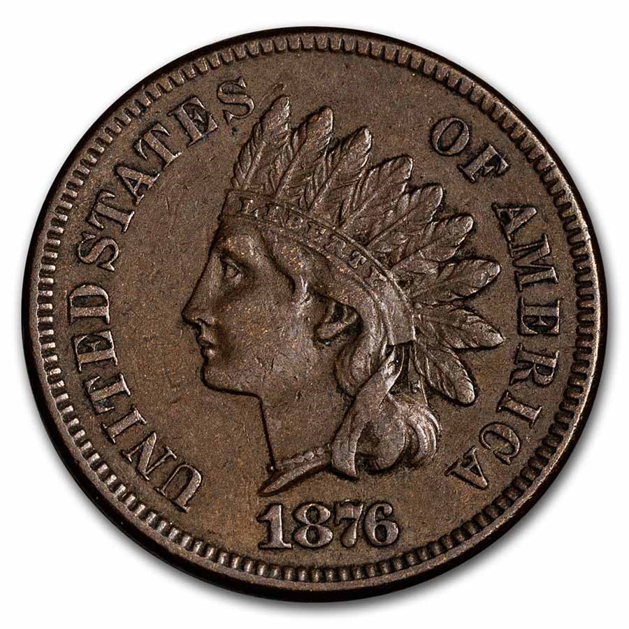 1876 Indian Head Cent XF