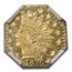 1876 Liberty Octagonal 25 Cent Gold MS-66 NGC (DPL, BG-799)
