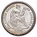 1876 Liberty Seated Dime Choice AU