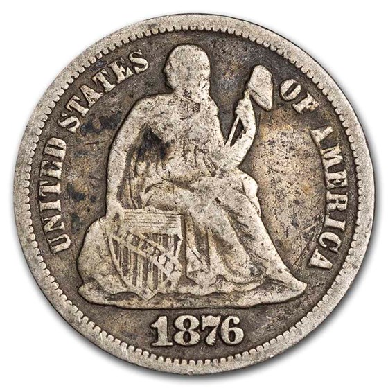 1876 Liberty Seated Dime Fine 1876 Liberty Seated Dime Fine
