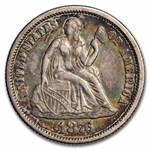 1876 Liberty Seated Dime XF