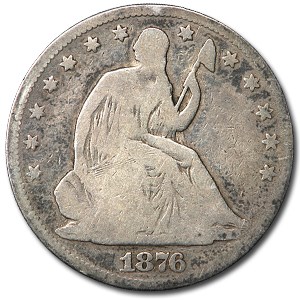 1876 Liberty Seated Half Dollar Good