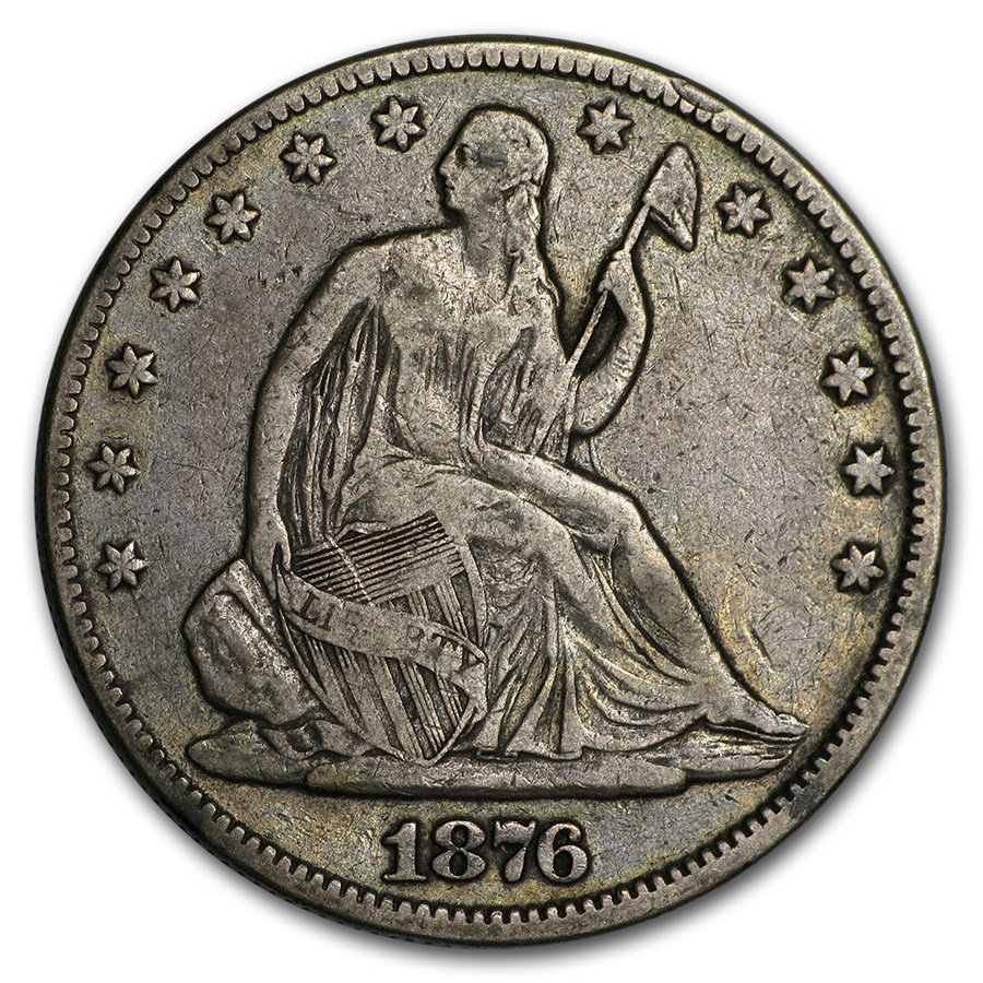 1876 Liberty Seated Half Dollar VF