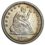 1876 Liberty Seated Quarter AU