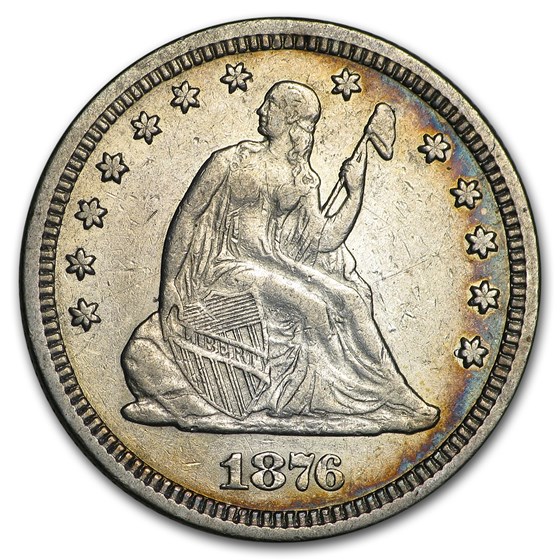1876 Liberty Seated Quarter AU 1876 Liberty Seated Quarter AU