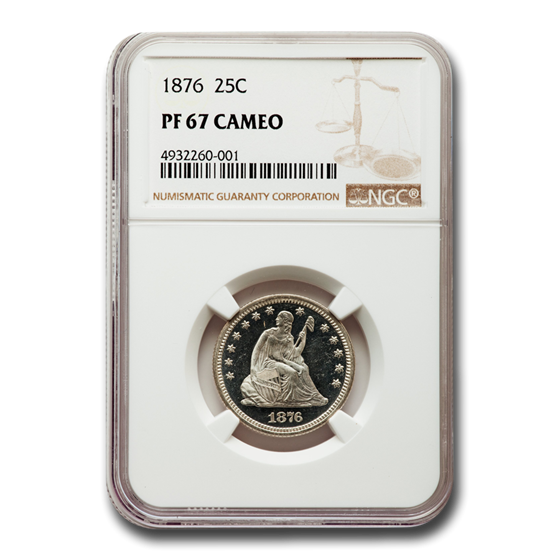 1876 Liberty Seated Quarter PF-67 Cameo NGC 1876 Liberty Seated Quarter PF-67 Cameo NGC