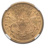 1876-S $20 Liberty Gold Double Eagle AU-55 NGC