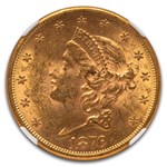 1876-S $20 Liberty Gold Double Eagle MS-60 NGC