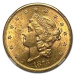 1876-S $20 Liberty Gold Double Eagle MS-61 NGC