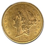 1876-S $20 Liberty Gold Double Eagle MS-61 PCGS CAC