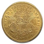 1876-S $20 Liberty Gold Double Eagle MS-61 PCGS CAC