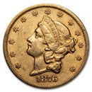 1876-S $20 Liberty Gold Double Eagle XF