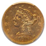 1876-S $5 Liberty Gold Half Eagle AU-55 PCGS