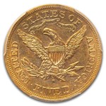 1876-S $5 Liberty Gold Half Eagle AU-55 PCGS