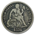 1876-S Liberty Seated Dime Fine