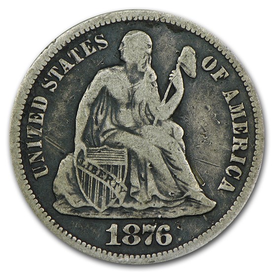 1876-S Liberty Seated Dime Fine 1876-S Liberty Seated Dime Fine