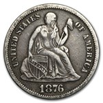 1876-S Liberty Seated Dime VF