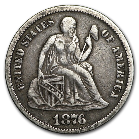 1876-S Liberty Seated Dime VF