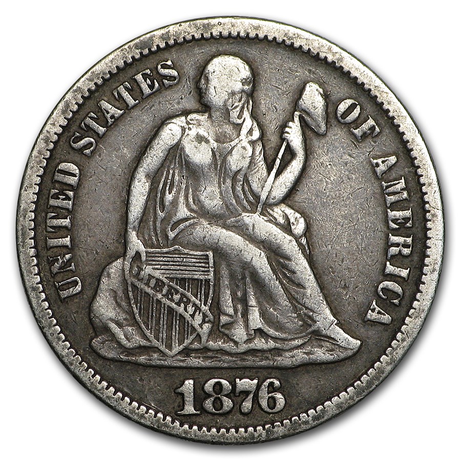 1876-S Liberty Seated Dime VF