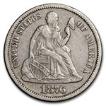 1876-S Liberty Seated Dime VG