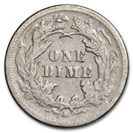1876-S Liberty Seated Dime VG